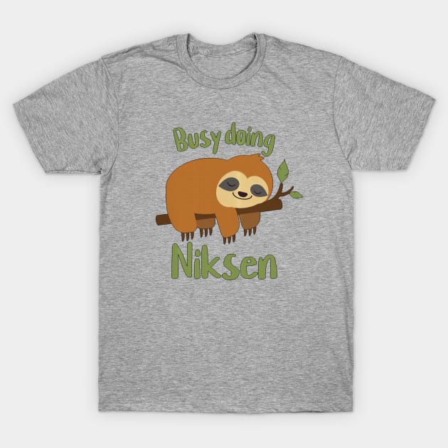 CUTE SLOTH - Busy doing Niksen T-Shirt by Off the Page